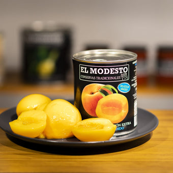 Pêches au sirop sans sucre 850g Moitiés