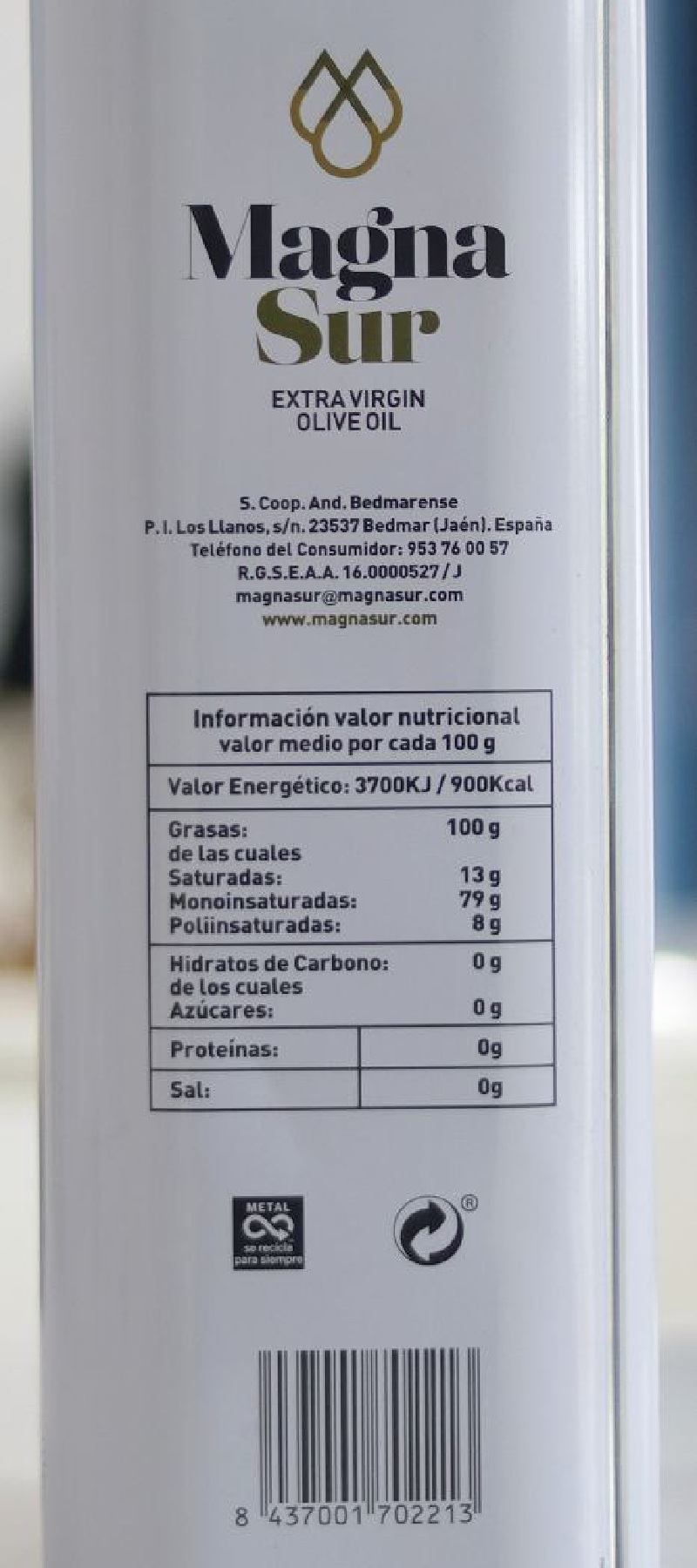 Huile d'Olive MagnaSur 5L Espagne